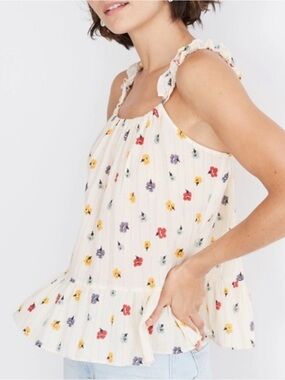 Madewell Women’s Floral Ruffle Tank Top